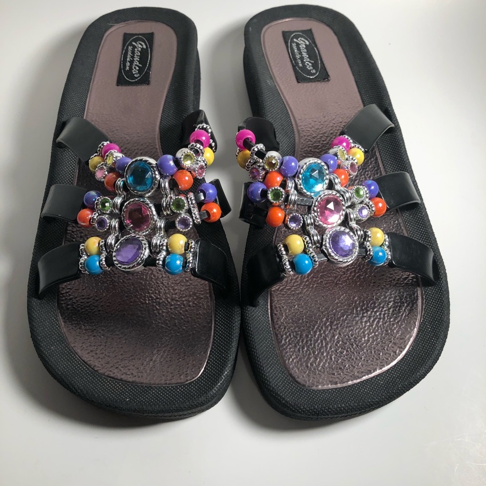 Grandco Beaded Sandals Size 10